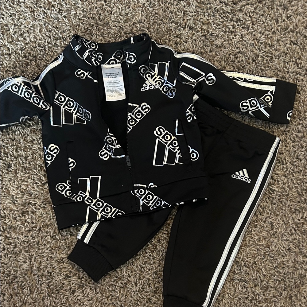 adidas Black Logo Baby Track Suit